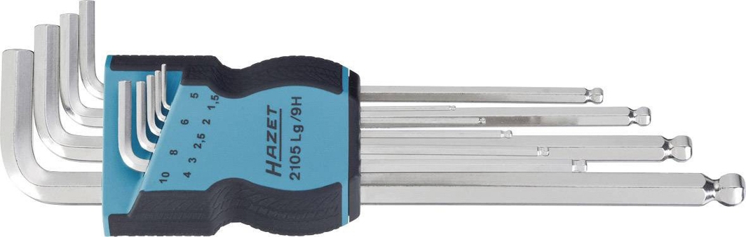 Набор ключей шестигранных Hazet 2105LG9H 1,5-10 мм с шарообразным наконечником 9 шт
Набор ключей шестигранных Hazet 2105LG9H 1,5-10 мм с шарообразным наконечником 9 шт