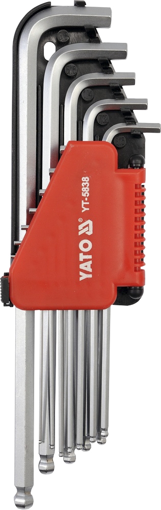 Набор ключей шестигранных Yato YT5837 1/16"-3/8" с шарообразным наконечником 12 шт
Набор ключей шестигранных Yato YT5837 1/16"-3/8" с шарообразным наконечником 12 шт