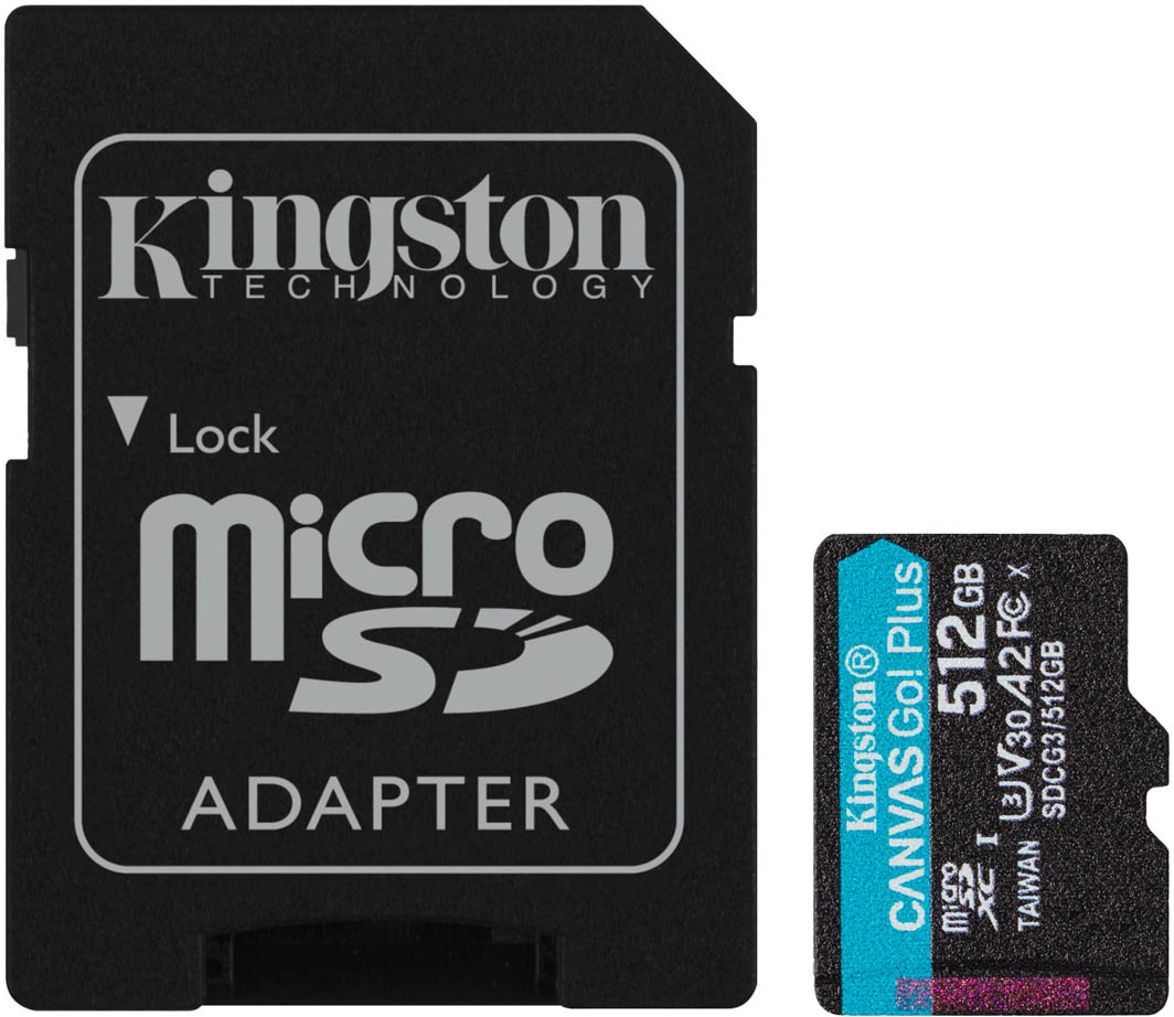 Карта памяти Kingston Canvas Go! Plus microSDXC 512 ГБ с SD-адаптером SDCG3/512GB
Карта памяти Kingston Canvas Go! Plus microSDXC 512 ГБ с SD-адаптером SDCG3/512GB