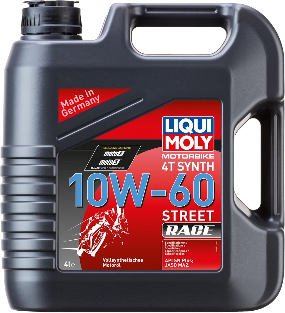 Моторное масло 4T Liqui Moly Motorbike Street Race 10W-60 синтетическое 1687
Моторное масло 4T Liqui Moly Motorbike Street Race 10W-60 синтетическое 1687