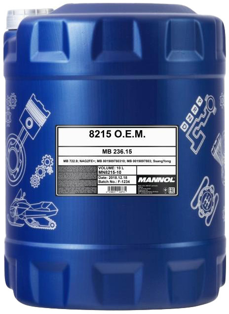 Трансмиссионное масло Mannol O.E.M. For Mercedes-Benz синтетическое MN8215-10
Трансмиссионное масло Mannol O.E.M. For Mercedes-Benz синтетическое MN8215-10