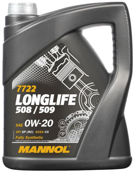 Моторное масло Mannol O.E.M. Longlife 508/509 0W-20 синтетическое MN7722-5
Моторное масло Mannol O.E.M. Longlife 508/509 0W-20 синтетическое MN7722-5