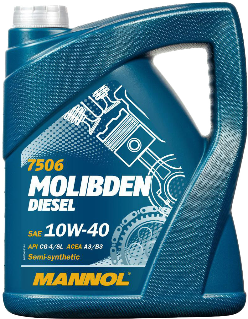 Моторное масло Mannol Molibden Diesel 10W-40 полусинтетическое MN7506-5
Моторное масло Mannol Molibden Diesel 10W-40 полусинтетическое MN7506-5