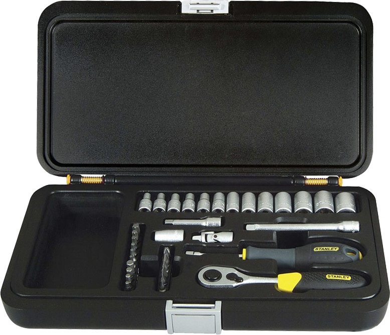 Набор торцевых головок и комплектующих Stanley Expert 1-94-672 13 шт. 1/4"
Набор торцевых головок и комплектующих Stanley Expert 1-94-672 13 шт. 1/4"