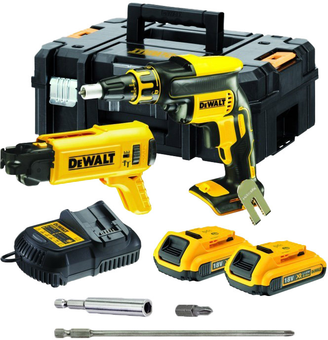 Шуруповерт DeWALT аккумуляторный DCF620D2K (2 аккумулятора + ЗУ + насадки + чехол)
Шуруповерт DeWALT аккумуляторный DCF620D2K (2 аккумулятора + ЗУ + насадки + чехол)