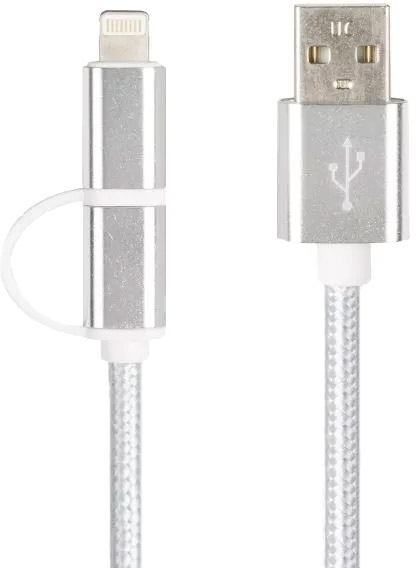 Кабель 2 в 1 Optima Double Flat C-021 59152 USB - Apple Lighting - Micro USB 1 м
Кабель 2 в 1 Optima Double Flat C-021 59152 USB - Apple Lighting - Micro USB 1 м