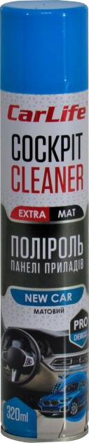 Полироль для салона Carlife Cockpit Cleaner Extra Mat новая машина 320 мл CF344
Полироль для салона Carlife Cockpit Cleaner Extra Mat новая машина 320 мл CF344