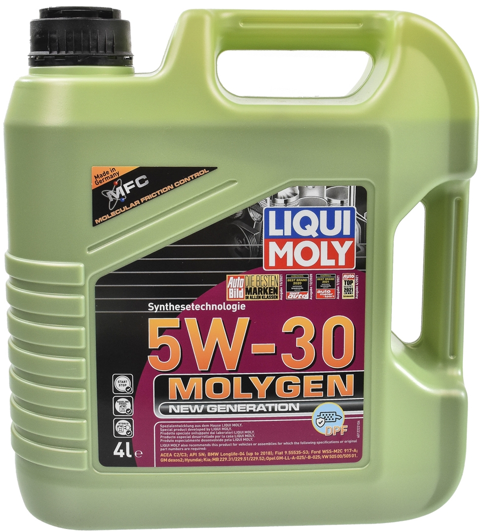 Моторное масло Liqui Moly Molygen New Generation DPF 5W-30 синтетическое 21225
Моторное масло Liqui Moly Molygen New Generation DPF 5W-30 синтетическое 21225