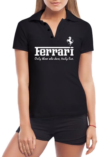 Футболка женская Globuspioner поло Ferrari Slogan черная принт спереди 731275426
Футболка женская Globuspioner поло Ferrari Slogan черная принт спереди 731275426