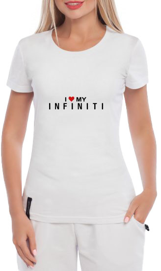 Футболка женская Globuspioner классическая I love My Infiniti белая принт спереди 236352715
Футболка женская Globuspioner классическая I love My Infiniti белая принт спереди 236352715