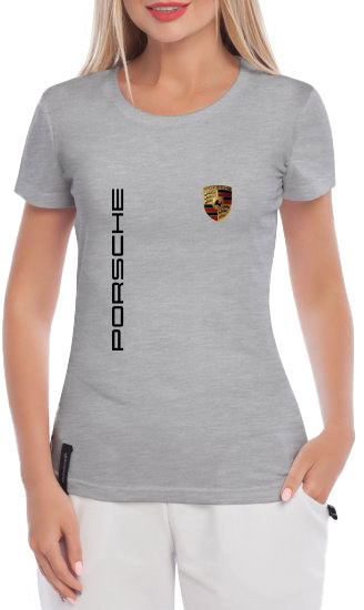 Футболка женская Globuspioner классическая Porsche Logo Vertical серая принт спереди 6662027286
Футболка женская Globuspioner классическая Porsche Logo Vertical серая принт спереди 6662027286