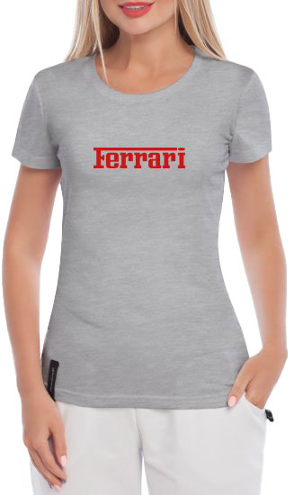 Футболка женская Globuspioner классическая Ferrari Wide Logo серый спереди 6265627281
Футболка женская Globuspioner классическая Ferrari Wide Logo серый спереди 6265627281