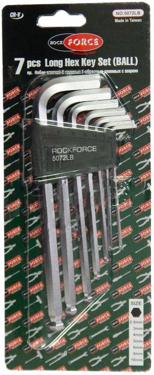 Набор ключей шестигранных Rockforce RF-5072LB 2,5-10 мм с шарообразным наконечником 7 шт
Набор ключей шестигранных Rockforce RF-5072LB 2,5-10 мм с шарообразным наконечником 7 шт
