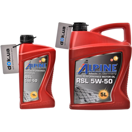 Моторное масло Alpine RSL 5W-50 на Kia Shuma