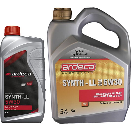 Моторна олива Ardeca Synth-LL 5W-30 на Citroen DS3