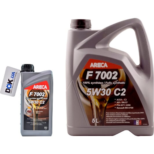 Моторное масло Areca F7002 С2 5W-30 на Nissan Sunny