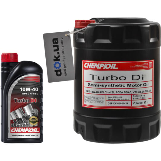 Моторна олива Chempioil Turbo DI 10W-40 на Dodge Dart