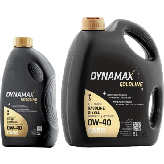 Масло Dynamax GoldLine FS 0W-40 на Porsche Cayenne