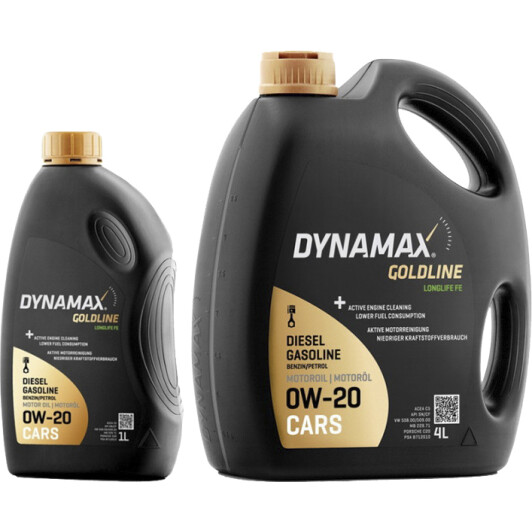 Масло Dynamax GoldLine LongLife FE 0W-20 на Porsche Cayenne