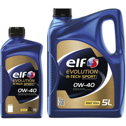 Масло Elf Evolution R-Tech SPORT 0W-40 на Porsche Cayenne