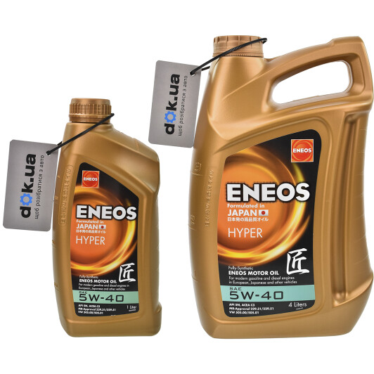 Моторное масло Eneos Hyper 5W-40 на Daewoo Tico