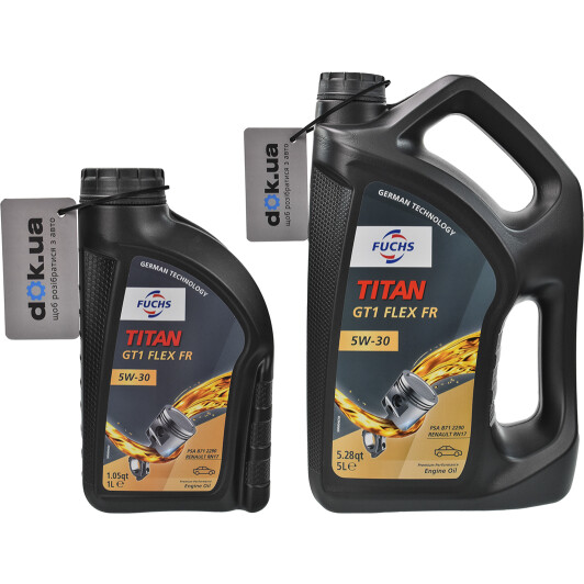 Моторное масло Fuchs Titan GT1 Flex FR 5W-30 на Fiat Uno