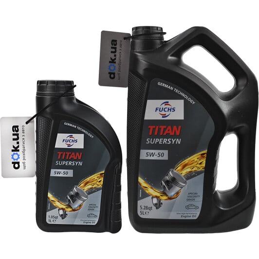 Моторное масло Fuchs Titan Supersyn 5W-50 на Toyota IQ