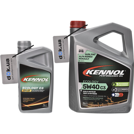 Моторна олива Kennol Ecology C3 5W-40 на Smart Fortwo