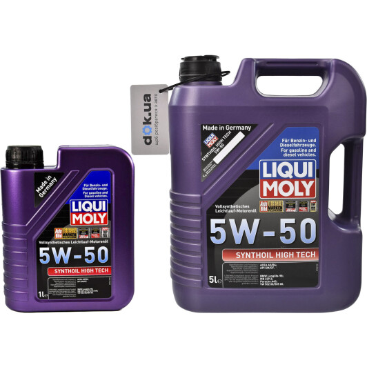 Моторное масло Liqui Moly Synthoil High Tech 5W-50 на Ford Focus