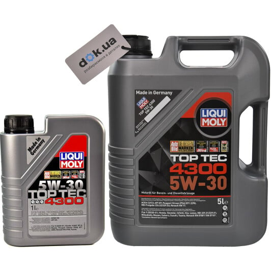 Моторное масло Liqui Moly Top Tec 4300 5W-30 на Daewoo Tico