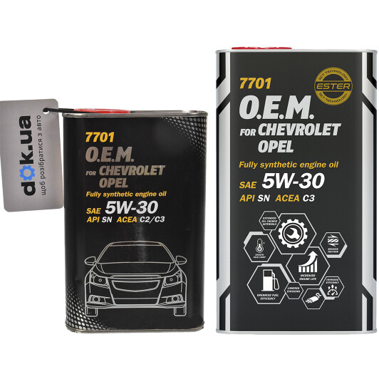 Моторное масло Mannol O.E.M. For Chevrolet Opel (Metal) 5W-30 на ZAZ Tavria
