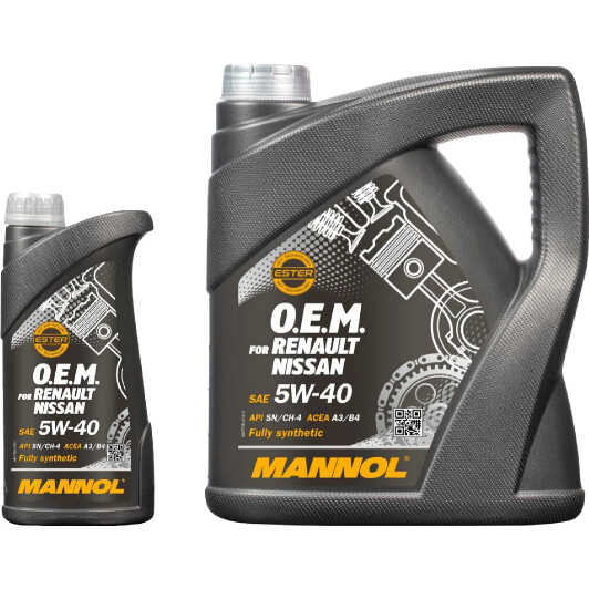 Моторное масло Mannol O.E.M. For Renault Nissan 5W-40 на SAAB 9-5