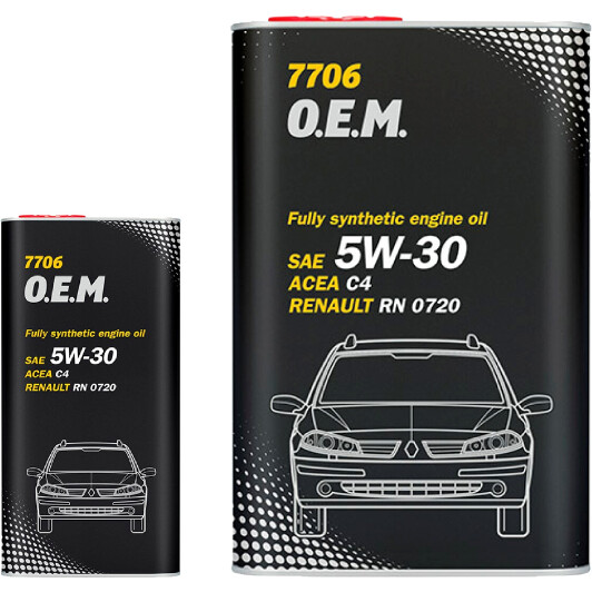 Моторное масло Mannol O.E.M. For Renault Nissan (Metal) 5W-30 на Audi Allroad