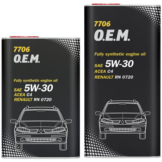 Моторное масло Mannol O.E.M. For Renault Nissan (Metal) 5W-30 на BMW 1 Series