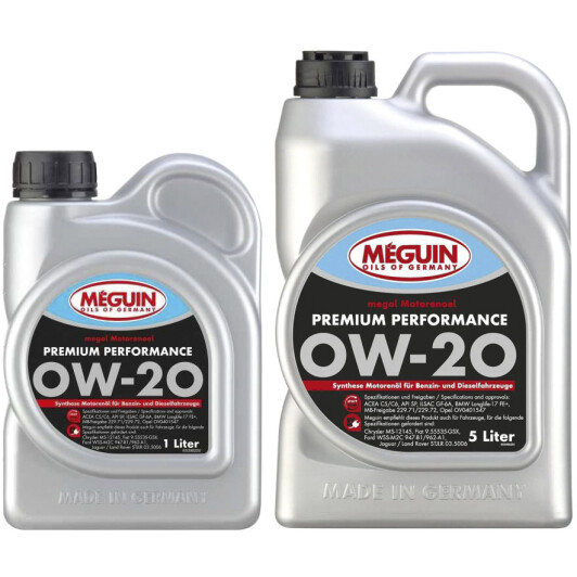 Моторное масло Meguin Motorenoel Premium Performance 0W-20 на Opel Arena