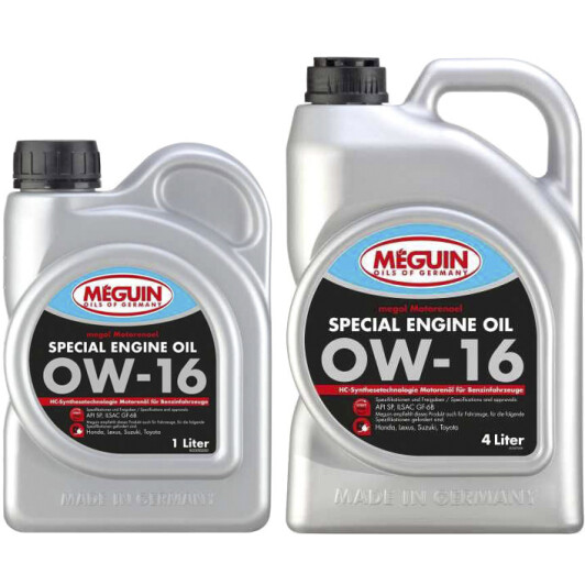 Моторное масло Meguin Special Engine Oil 0W-16 на ZAZ Tavria