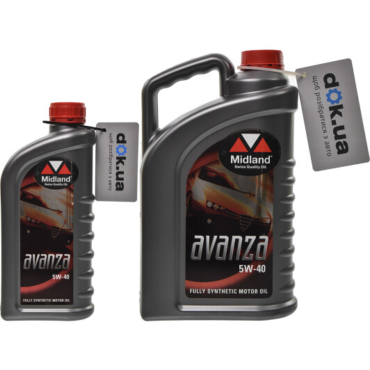 Моторное масло Midland Avanza 5W-40 на Dacia Supernova