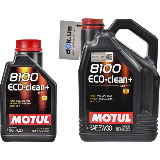 Моторное масло Motul 8100 Eco-Clean+ 5W-30 на Hyundai Pony