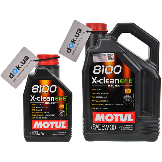 Масло Motul 8100 X-Clean EFE 5W-30 на Chrysler 300C