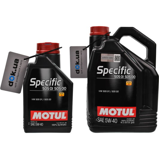 Моторное масло Motul Specific 505 01 505 00 5W-40 на Skoda Favorit