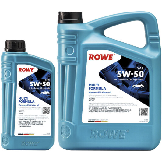 Моторна олива Rowe Multi Formula 5W-50 на Toyota IQ