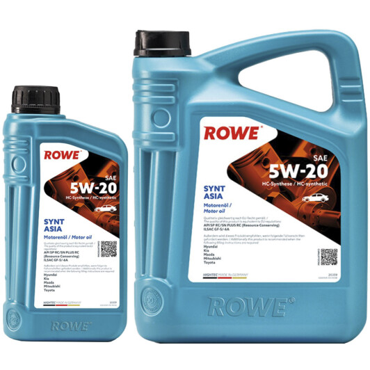 Моторное масло Rowe Synt Asia 5W-20 на Skoda Felicia