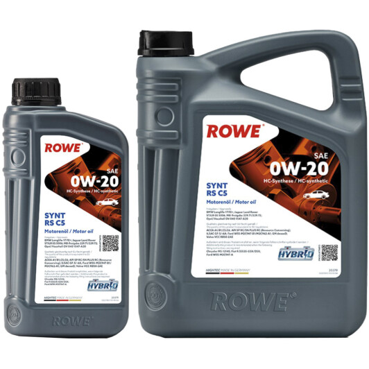 Моторное масло Rowe Synt RS C5 0W-20 на Ford Puma