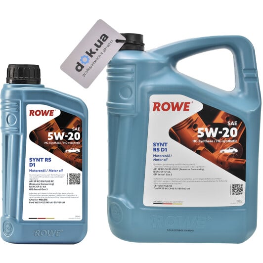 Моторное масло Rowe Synt RS D1 5W-20 на BMW X3