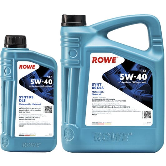 Моторное масло Rowe Synt RS DLS 5W-40 на Fiat Stilo