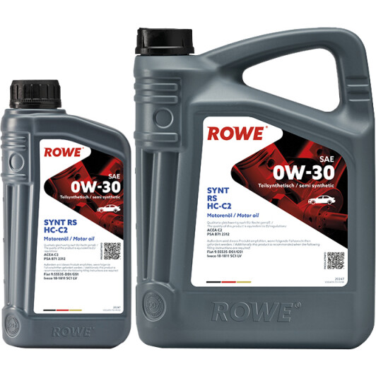 Моторное масло Rowe Synt RS HC-C2 0W-30 на BMW X3