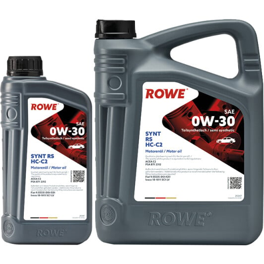 Моторное масло Rowe Synt RS HC-C2 0W-30 на MG ZR