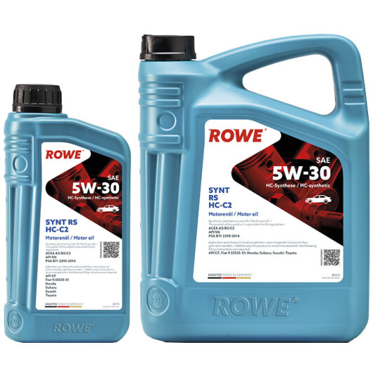 Моторное масло Rowe Synt RS HC-C2 5W-30 на Volkswagen NEW Beetle