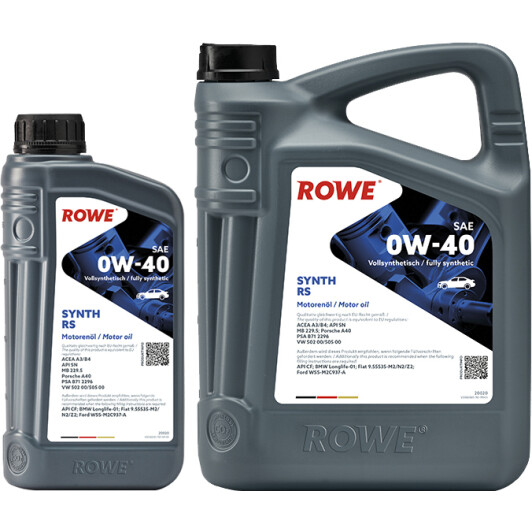 Моторное масло Rowe Synth RS 0W-40 на Kia Opirus