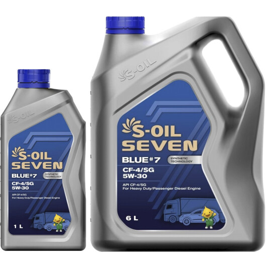 Моторное масло S-Oil Seven Blue #7 CF-4/SG 5W-30 на Subaru Justy